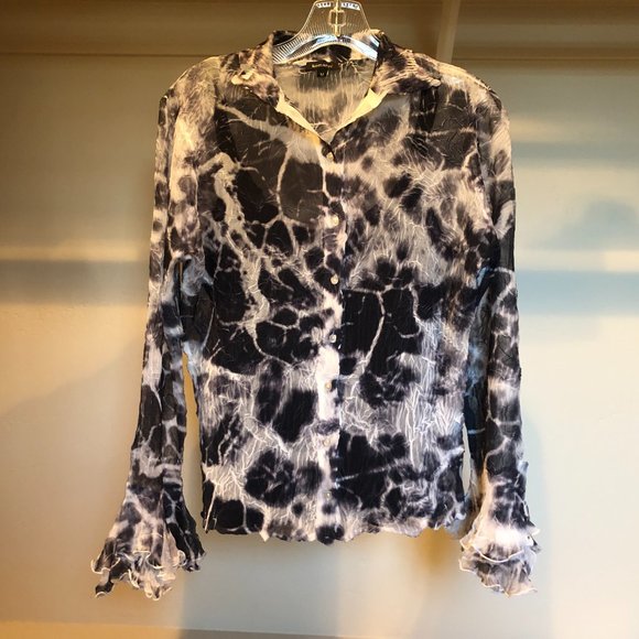 Komarov Crinkle Blouse Size Medium NWOT - Picture 1 of 7